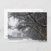 Lincoln Memorial Wintersneeuw Briefkaart (Voorkant / Achterkant)