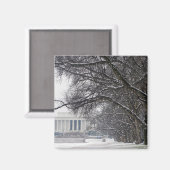 Lincoln Memorial Wintersneeuw Magneet (Voorkant / Achterkant)