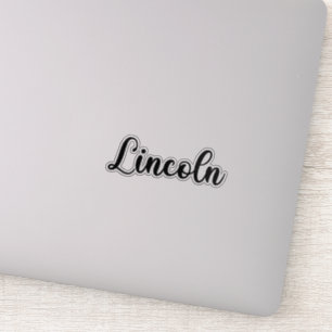 Lincoln Naam - Handgeschreven kalligrafie Sticker