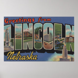 Lincoln, Nebraska - grote letterscènes Poster
