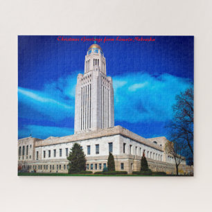 Lincoln Nebraska.Kerstgroeten Legpuzzel