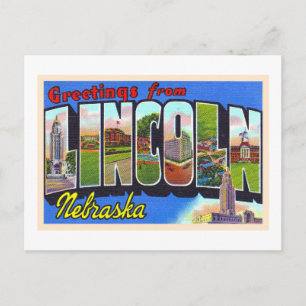 Lincoln Nebraska NE groot Briefkaart