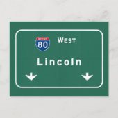 Lincoln Nebraska ne Interstate Highway Freeway : Briefkaart (Voorkant)