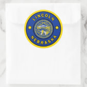 Lincoln Nebraska Ronde Sticker (Tas)
