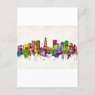 Lincoln Nebraska Skyline Feestdagenkaart