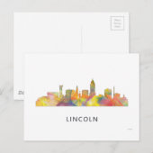 LINCOLN, NEBRASKA SKYLINE WB1 BRIEFKAART (Voorkant / Achterkant)