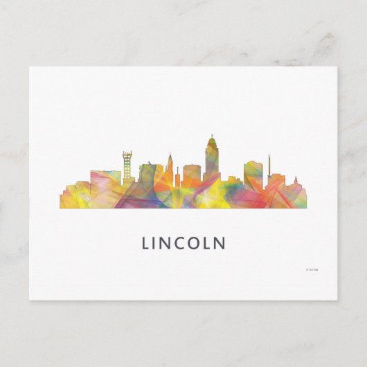LINCOLN, NEBRASKA SKYLINE WB1 BRIEFKAART (Voorkant)