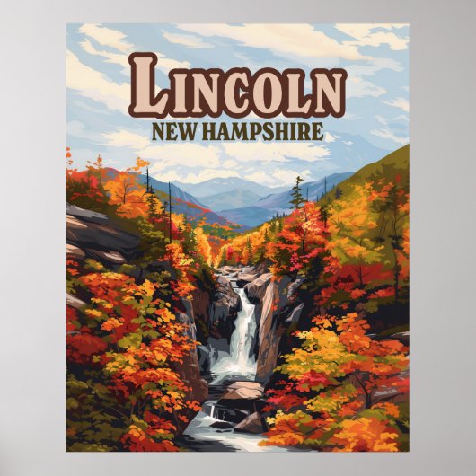 Lincoln New Hampshire Franconia Herfsten Herfst Poster (Voorkant)