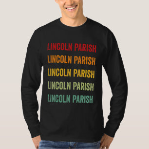 Lincoln Parish County Louisiana Regenboog Tekst On T-shirt