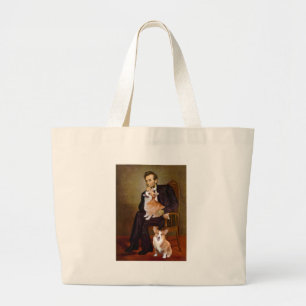 Lincoln - Pembroke Welsh Corgis (twee) Grote Tote Bag