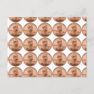 Lincoln Pennies Briefkaart