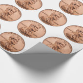 Lincoln Pennies Wrapping Paper Cadeaupapier (Hoek)