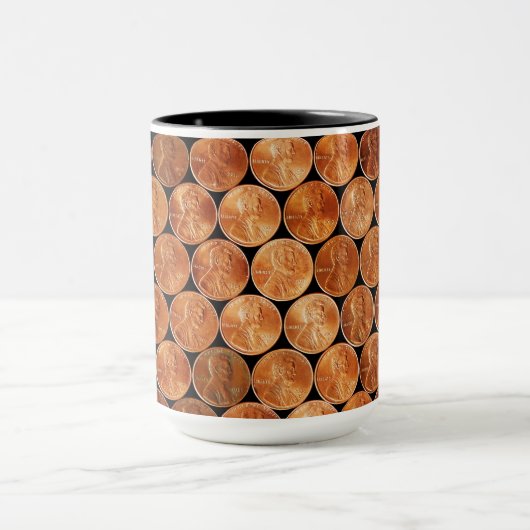 Lincoln penny/pennies koperen Amerikaanse munt, pe Mok (Midden)