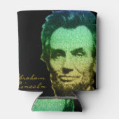 Lincoln Portrait Text Poster Blikjeskoeler (Achterkant)