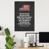 Lincoln Quote - Adres Gettysburg Poster (Thuiskantoor)