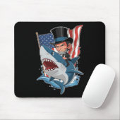 Lincoln Riding Shark Geweldige vierde juli Graphi Muismat (Met muis)