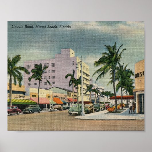 Lincoln Road, Miami Beach, Florida  Poster (Voorkant)