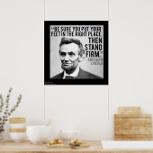 Lincoln & "Stand-Firm" Citaat Poster (Keuken)