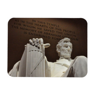 Lincoln-standbeeld, inscriptie, Lincoln Memorial Magneet