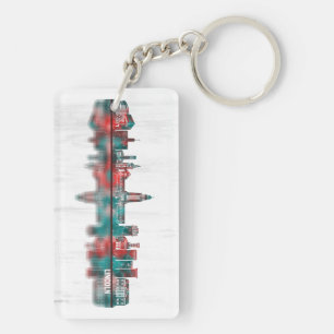 Lincoln USA Skyline Sleutelhanger