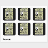 Lincoln: Wij het volk! Vierkante Sticker (Vel)