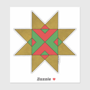 Lincolnshire Auseklis Witch Mark Rood en Groen Sticker