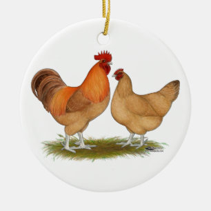 Lincolnshire Buff Chickens Keramisch Ornament