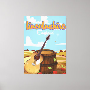 Lincolnshire England poster van het oldtimers Canvas Afdruk