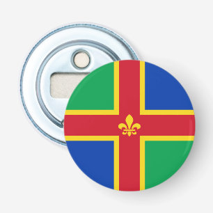 Lincolnshire-vlag flesopener button flesopener