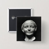 L'Inconnue de la Seine' Vierkante Button 5,1 Cm (Voorkant /achterkant)