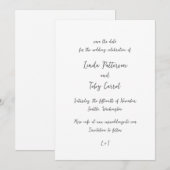 Linda eenvoudige moderne bruiloft save the date (Voorkant / Achterkant)