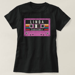 Linda Naam Roze Cassettebandje T-shirt