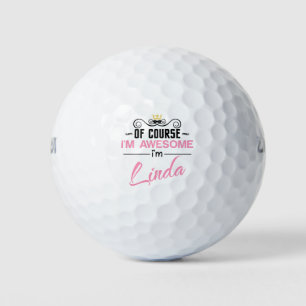 Linda Natuurlijk ben ik Geweldige dat ik Linda ben Golfballen