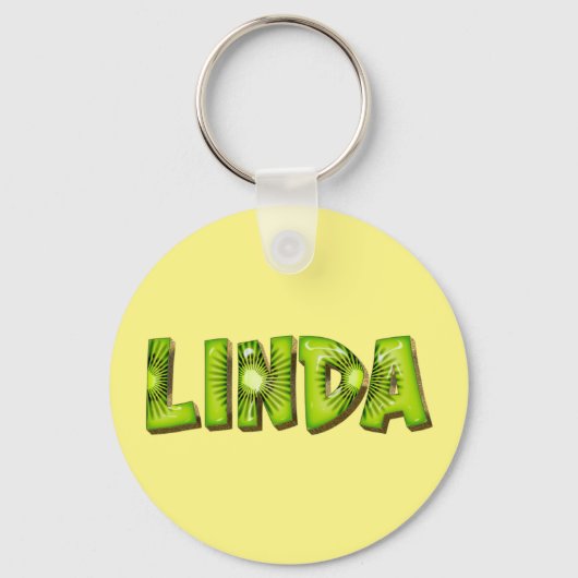 Linda Nom Kiwi Design Porte-clés (Recto)