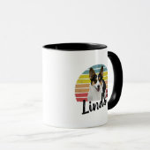 Linda puppy hond Retro Sun T-Shirt Mok (Voorkant rechts)