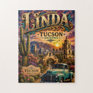 Linda Tucson Arizona Gepersonaliseerde Zuidwesters Legpuzzel