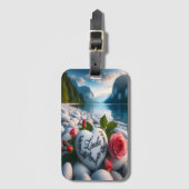 Linda's hart tussen de bergen bagagelabel (Voorkant (verticaal))