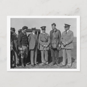 Lindbergh en Wright op de Foto van Wright Field Briefkaart