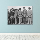 Lindbergh en Wright op de Foto van Wright Field Canvas Afdruk (Insitu (Houten vloer))