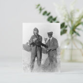 Lindbergh en Wright - Wrecked Plane Briefkaart (Staand voorkant)