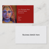 L'Inde : Cartes de visite de jeune mariée (Devant / Derrière)