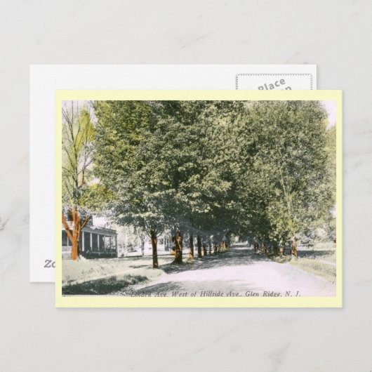 Linden Ave., Glen Ridge NJ 1915 Briefkaart (Voorkant / Achterkant)