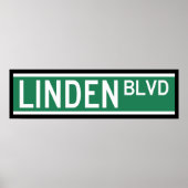 Linden Boulevard Sign Poster (Voorkant)