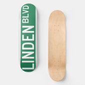 Linden Boulevard Sign Skateboard (Voorkant)