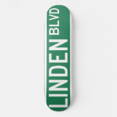 Linden Boulevard Sign Skateboard (Voorkant)