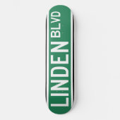 Linden Boulevard Sign Skateboard (Voorkant)