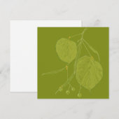 Linden Leaves Notitiekaartje (Voorkant / Achterkant)