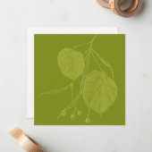 Linden Leaves Notitiekaartje (Voorkant / Achterkant in situ)