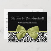 Linden Leopard Print Salon Appointinder Briefkaart (Voorkant / Achterkant)