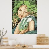 Linden & lindworm dryad poster (Keuken)
